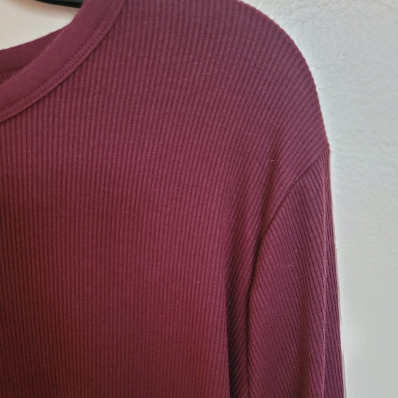 a.n.a Wine Red Long Sleeve Tee Size XXL - Picture 3 of 5